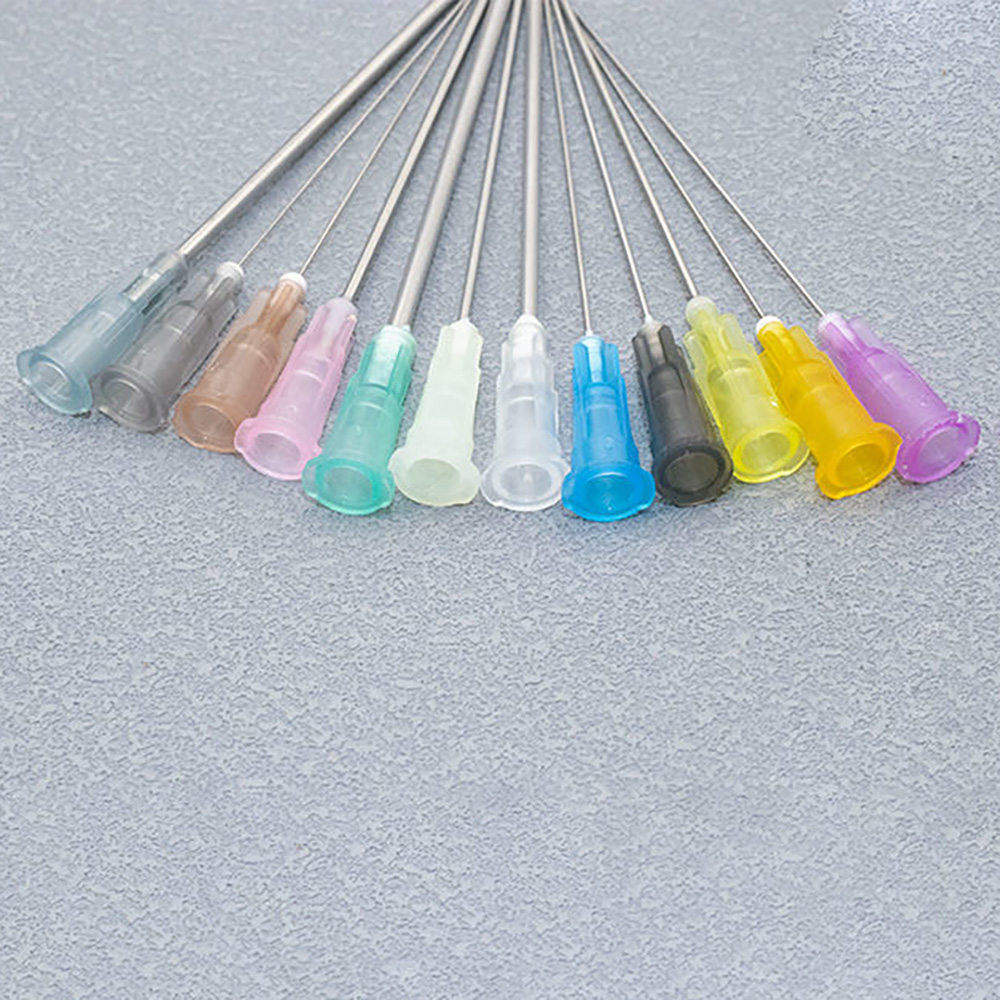 10 unids/bolsa 100mm puntas de precisión dispensador de líquido jeringa aguja roma tubo de acero inoxidable 14G 15G 20G 27G, dispensación de pegamento