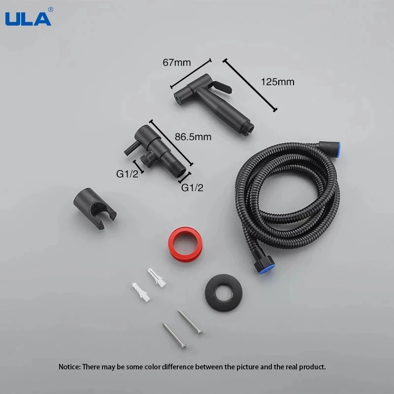 ULA 黒ビデ蛇口ハンド Protable トイレビデスプレーステンレス鋼トイレビデ蛇口浴室シャワーヘッドセルフクリーニング