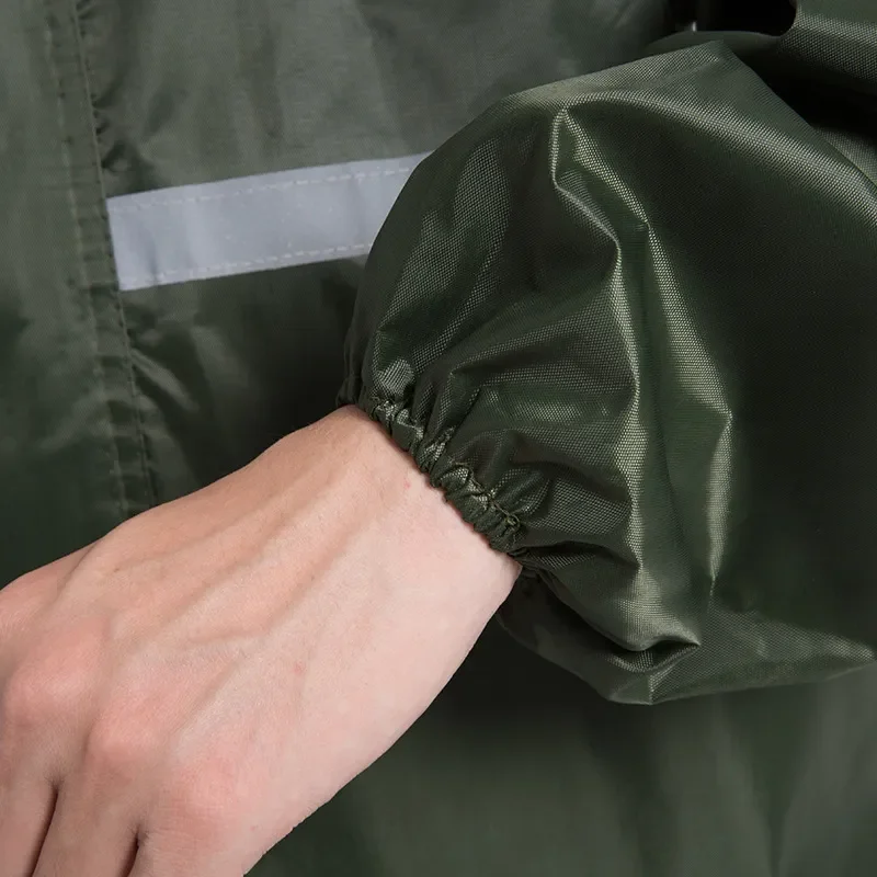 Imperméable long en une pièce pour adultes, imperméable d'extérieur, vélo électrique, corps de coulée, mode