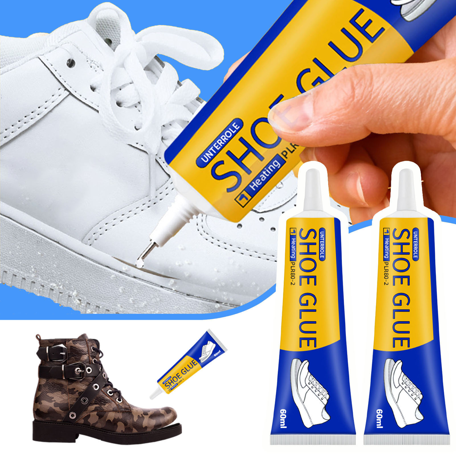 Adhésif transparent pour réparation de chaussures, adhésif de bain à faible odeur, colle en résine souple pour chaussures ou bottes