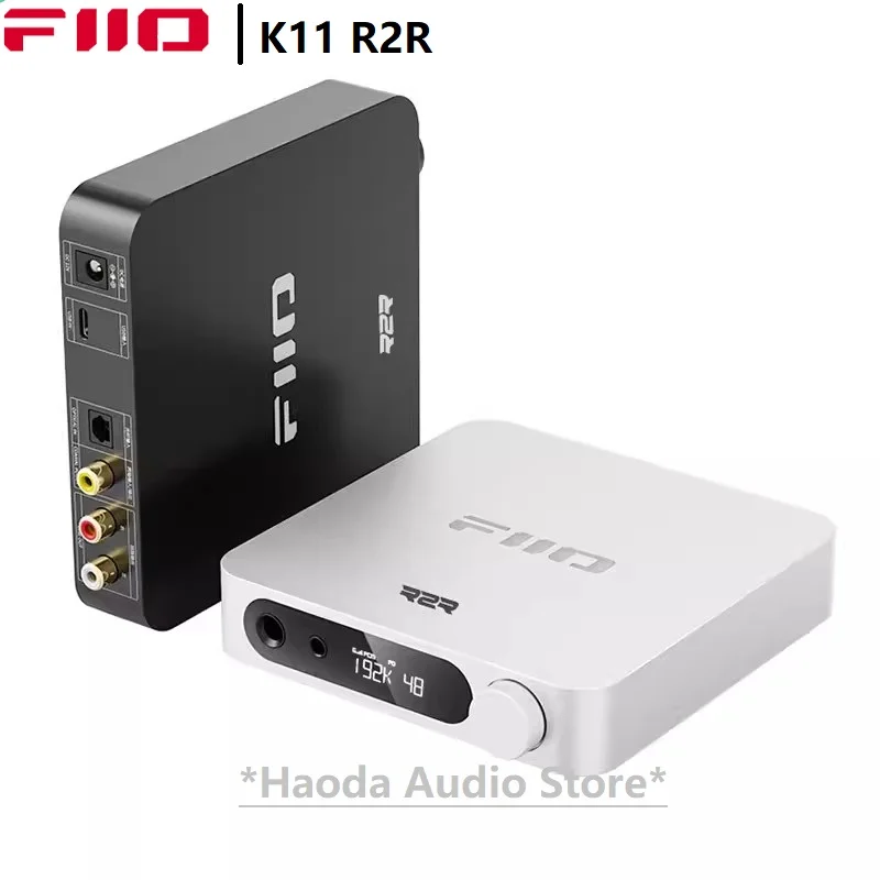 FiiO K11 R2R DAC and Headphone Amplifier for Home Audio or PC, 6.35mm and Balanced 4.4mm, RCA, Coaxial, Optical, 384kHz/24Bit