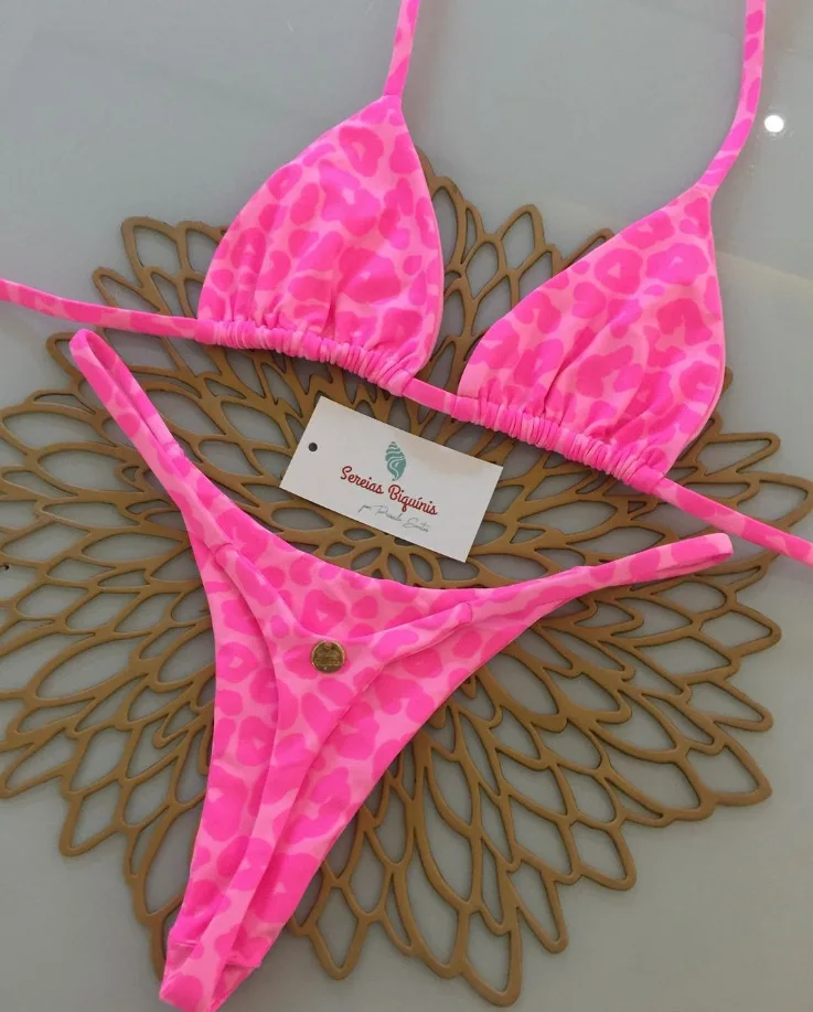 Maillots de bain femmes imprimé léopard Sexy Bikini ensemble rayé maillots de bain été maillot de bain deux pièces string maillot de bain Biquinis