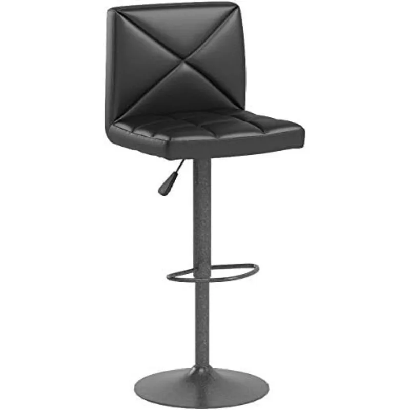 Bar Stools Set of 2 Counter Height Swivel Stool PU Leather Modern Height Adjustable Swivel Barstools Hydraulic Chair Bar Stools