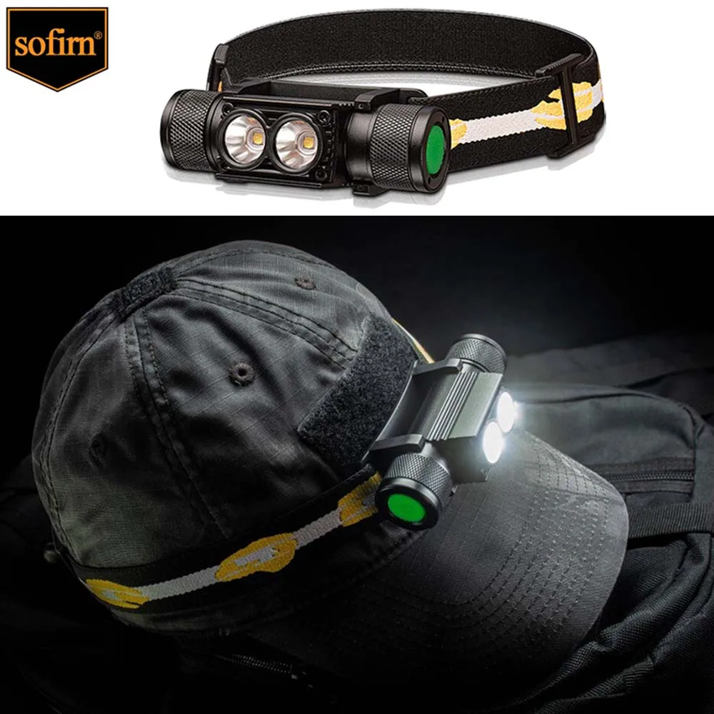 Sofirn H25L usb wiederauf ladbarer 1200lm scheinwerfer mit 5000 batterie dual lh351d 90cri k kopf taschenlampe camping fischer lampe