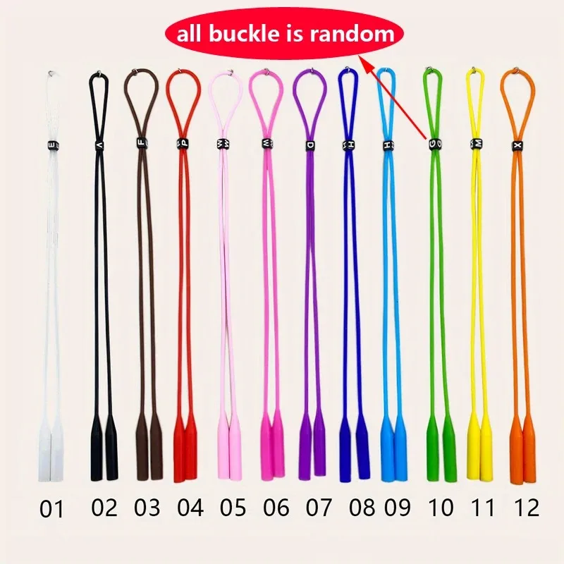 แฟชั่นกีฬาแว่นตา Retainer Candy สีซิลิโคนแว่นตากันแดดผู้หญิงผู้ชายสายรัดแว่นตาปรับแว่นตาผู้ถือยืดหยุ่น