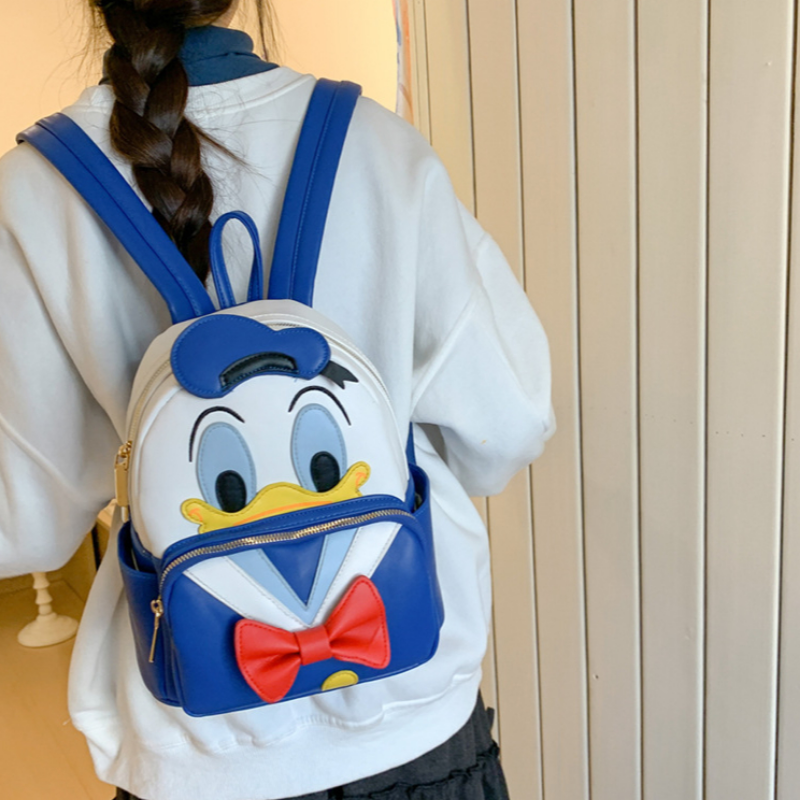 Disney's new 2025 cute cartoon print blue Stitch backpack cute street small satchel personalized backpack foreign style girl