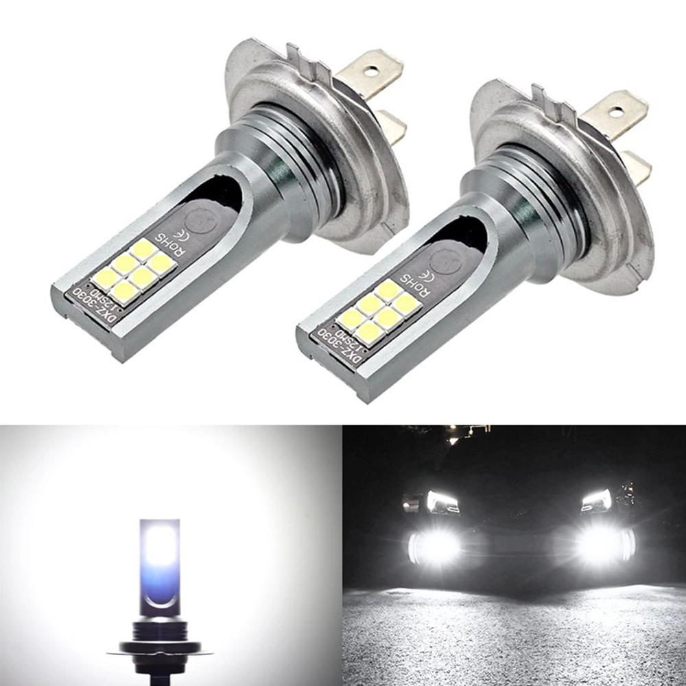 H7 Led-lamp Kit Auto Mistlampen 55 W Superheldere 6000 K Witte Led-verlichting Voor Voertuigen High Power Auto Koplamp LED DRL