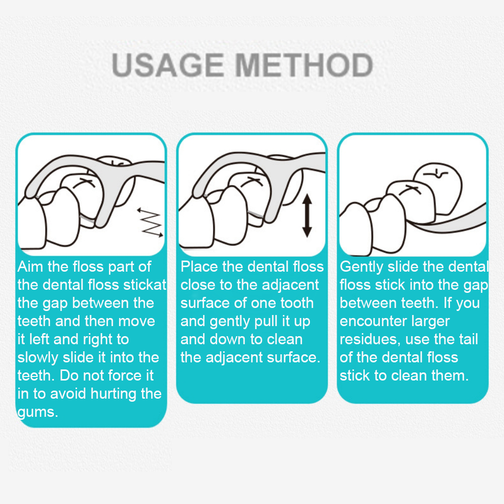 JNSUR dental floss picks bamboo charcoal toothpick teeth cleaning organic dental teeth floss black teeth stick hilo dental