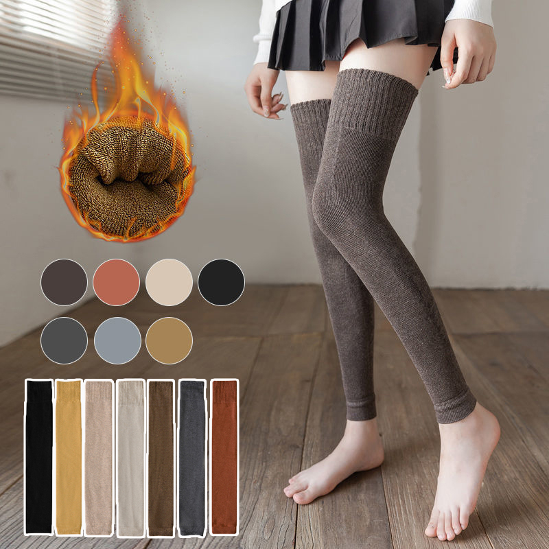 1 Paar Winter warm gehäkelt gestrickt lange Beins ocken Frauen Thermo Leggings Stiefel Manschetten decken Beinlinge lange Röhre über Knies trümpfe
