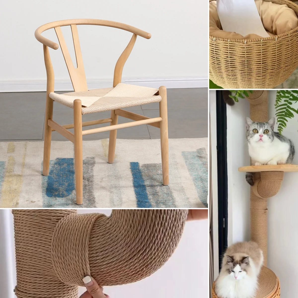 4mm Danish Paper Cord Natural White Original Danish Cord Paper Rope Waterproof For Y-Shaped Chair Seat Surface Material