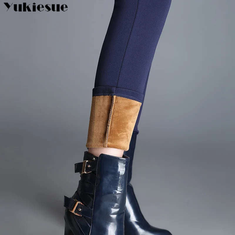 6XL レギンス秋冬ベルベットレギンス女性のためのハイウエストスキニーレギンス長ズボン女性暖かい冬のレギンス