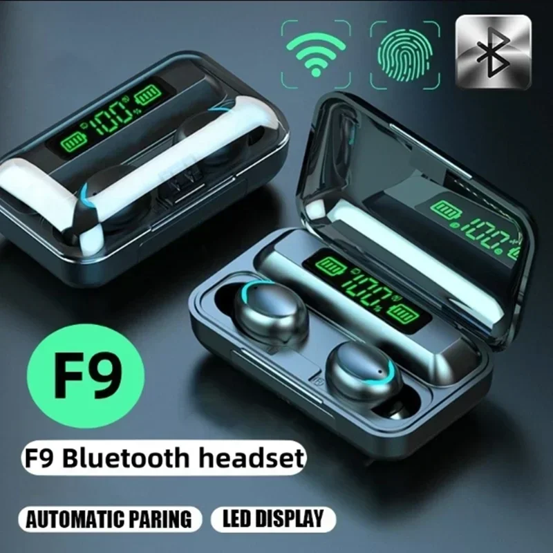 Auriculares TWS F9-5 con Bluetooth, inalámbricos, estéreo Hifi, deportivos, audífonos con micrófono, manos libres
