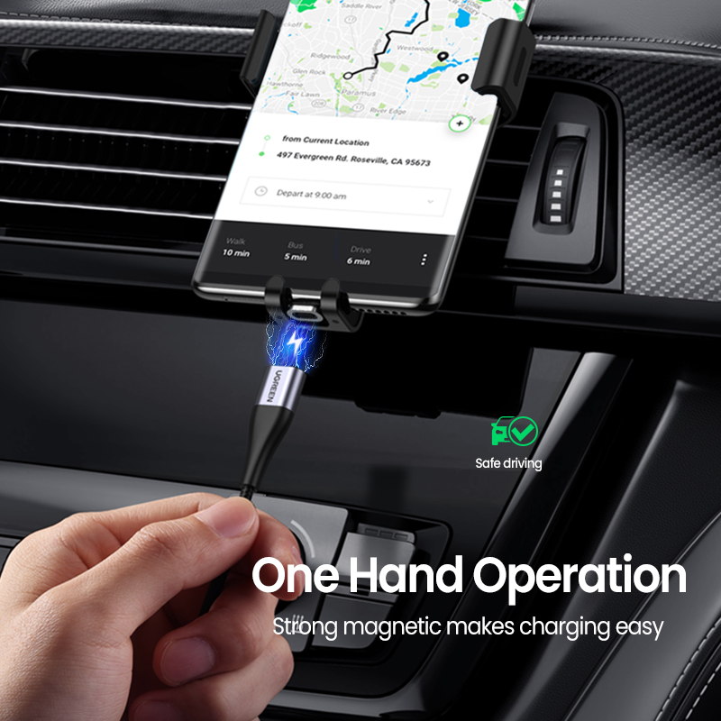 UGREEN USB C Cable magnético USB tipo C para Xiaomi Samsung magnético Micro USB C Cable 3A carga rápida tipo C Cable de carga