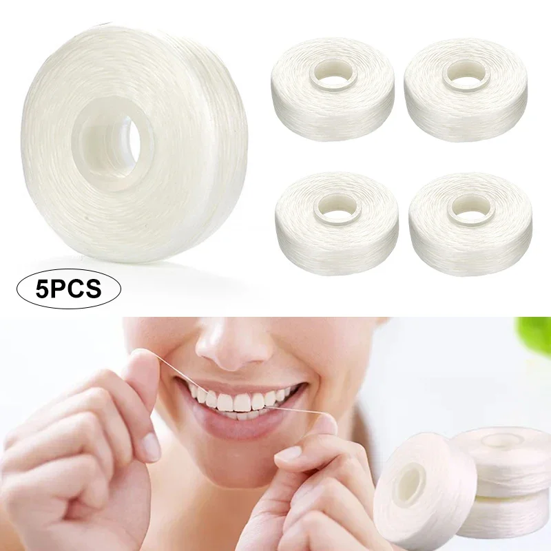 5 롤 50m 치과 Flosser 구강 위생 치아 청소 치실 스풀 이쑤시개 치과 치료