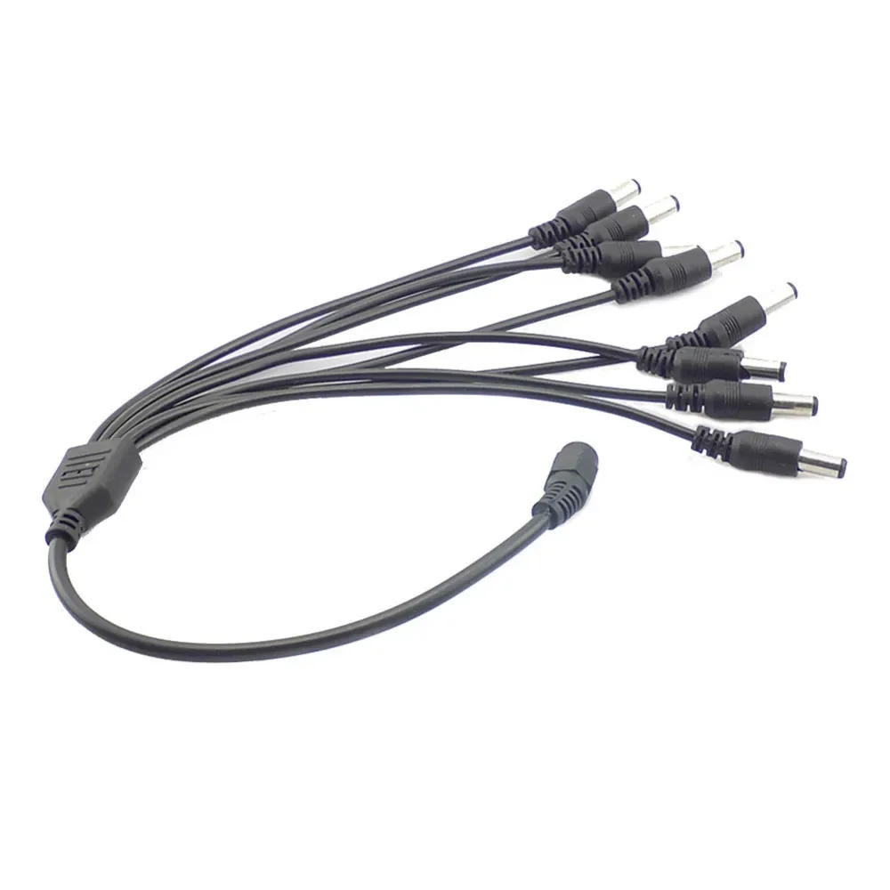 12V DC Power Splitter Plug 1 หญิง 2 3 4 5 6 8 ชายกล้องวงจรปิดสายกล้องกล้องวงจรปิดอุปกรณ์เสริมแหล่งจ่ายไฟอะแดปเตอร์ 2.1*5.5 มม.
