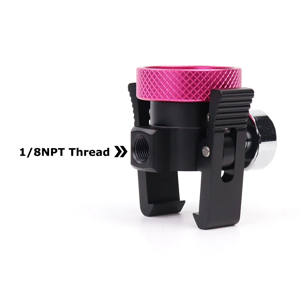 SODA Pink Quick Connect CO2 Cylinder Refill Adapter On/Off Adaptor With Bleed & Gauge &  Quick Plug & DIN477