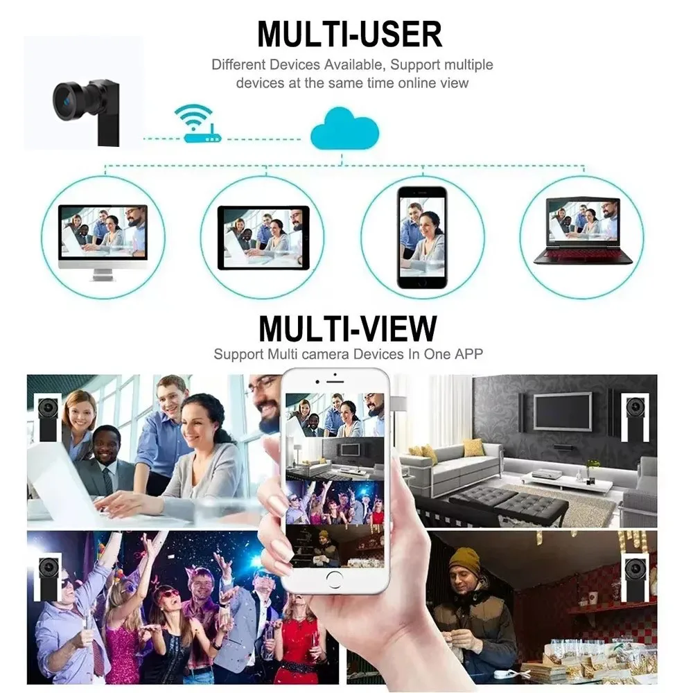 Upgraded version, 4K HD mini WiFi camera, supports remote viewing, motion detection, home nanny style DIY camera