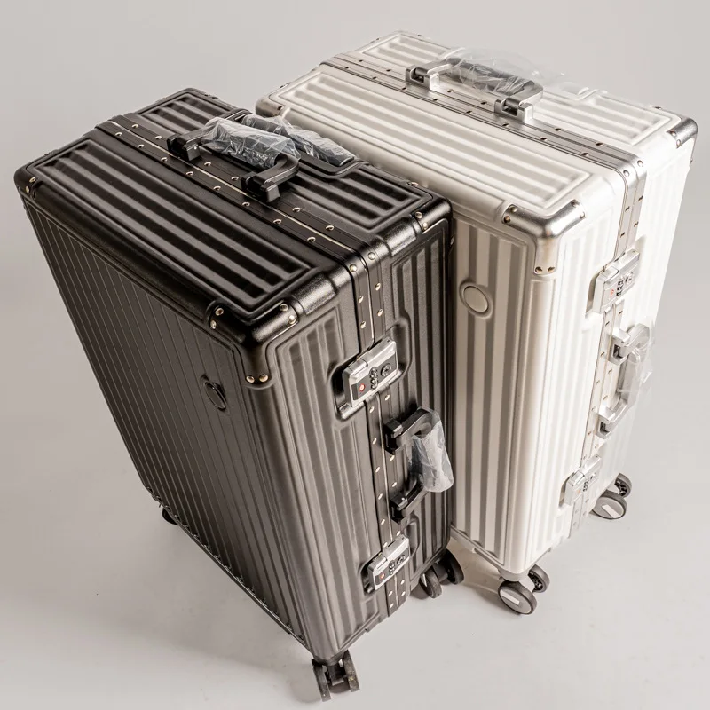 20/24 Zoll großes Fassungsvermögen PC Rollgepäckkoffer TSA Zahlenschloss Business Metallrahmen Reisekoffer auf Rädern Reisetasche