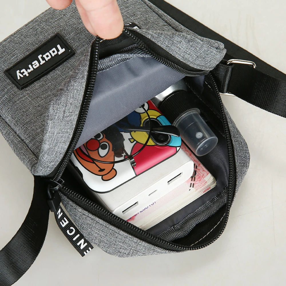 Nova bolsa crossbody masculina, bolsa crossbody pequena, mochila crossbody, carteira casual, bolsa de negócios multifuncional