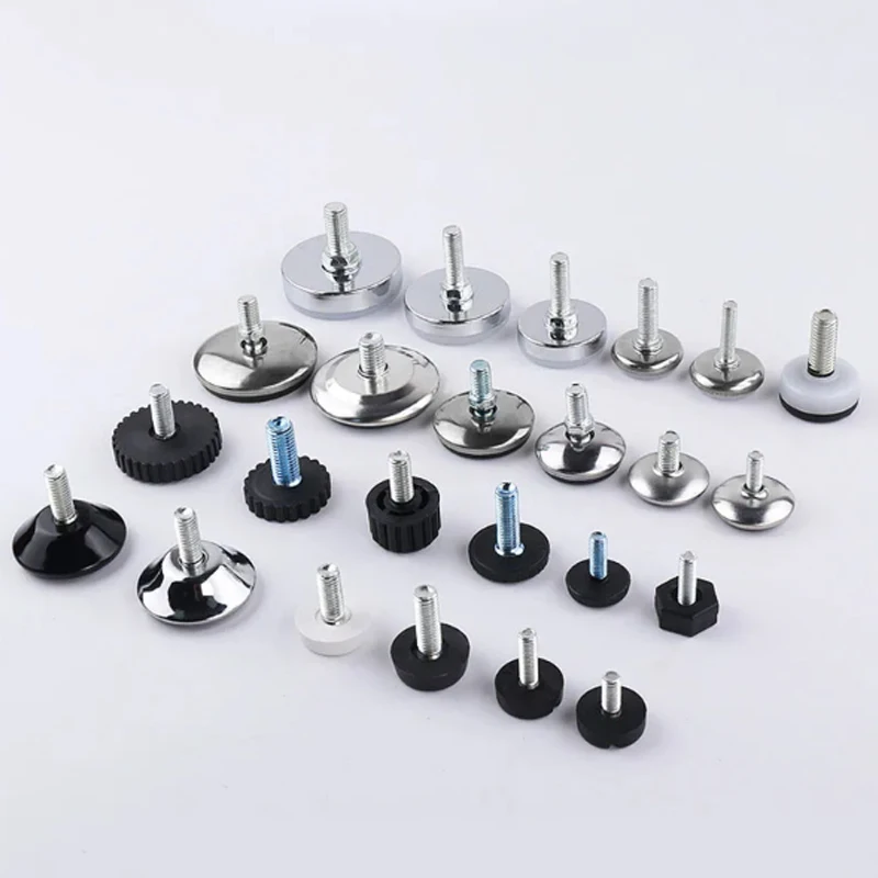 M10 M8 M6 Height Adjustable Screw Nut Floor Protector Leveling Table Chair Leg Feet Screw-in Base Sofa Bed Cabinet Table Pads