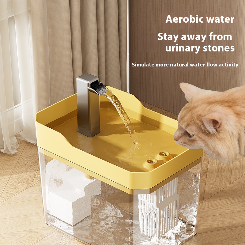 Dispensador de agua transparente para gatos de alta gama, dispensador de agua con cable automático enchufable, lavabo de agua de flujo circulante, dispe de agua para mascotas