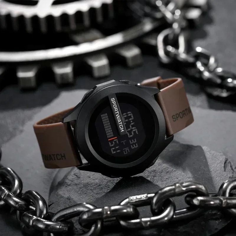 Relojes deportivos para hombre, reloj Digital de lujo, cronómetro luminoso con fecha y semana, reloj de pulsera electrónico multifunción para Fitness, reloj