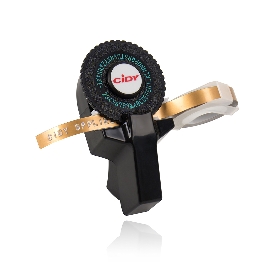 C101 Mini DIY manuelle Schreibmaschine mit 3 Bändern (9 mm x 3 m) Bandprägung Etikettendrucker Schreibmaschine