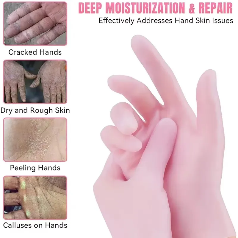 Confezione da 2 calzini idratanti in gel di silicone per piedi secchi e screpolati, nutrienti per la pelle, lubrificanti per la cura dei piedi, calzini da massaggio