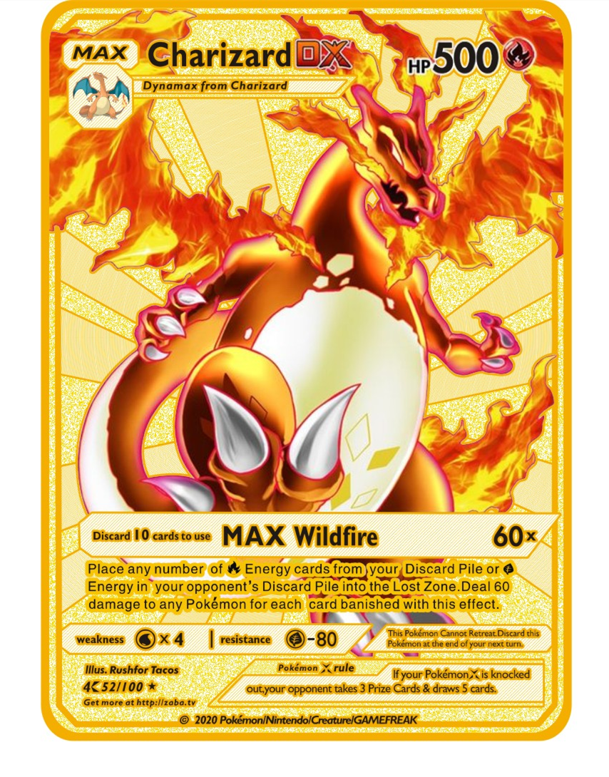 10.000 Arceus Vmax DIY goldene Pokemon-Karten auf Spanisch, Eisen, Metall, Pokmo-Buchstaben, Kinder-Geschenk, Spielsammlungskarten