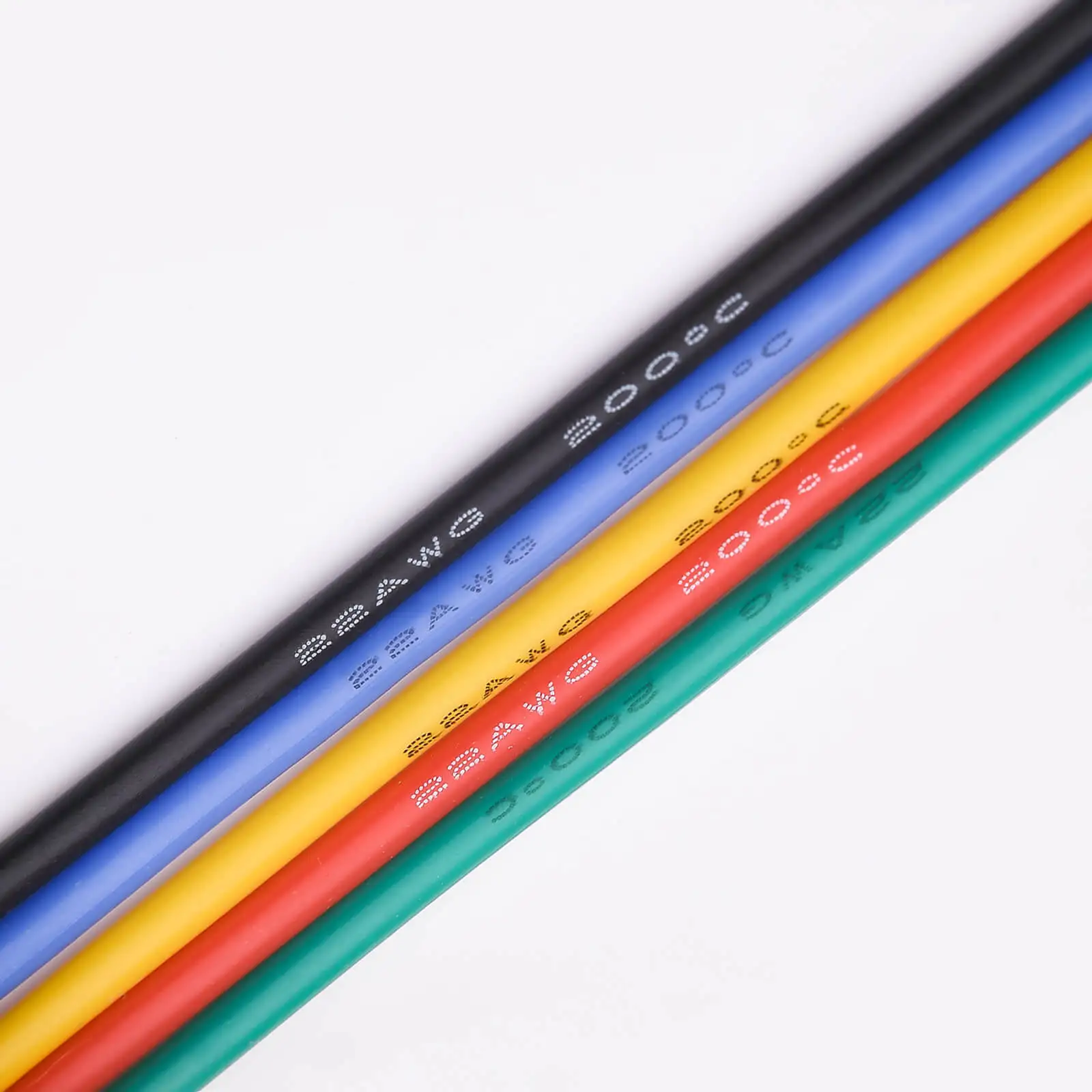22AWG สายไฟซิลิโคนสาย 22 Gauge Stranded ลวดทองแดงกระป๋อง 5 สี 16.4ft/5 m แต่ละหรือ 32.8ft/10 m แต่ละ