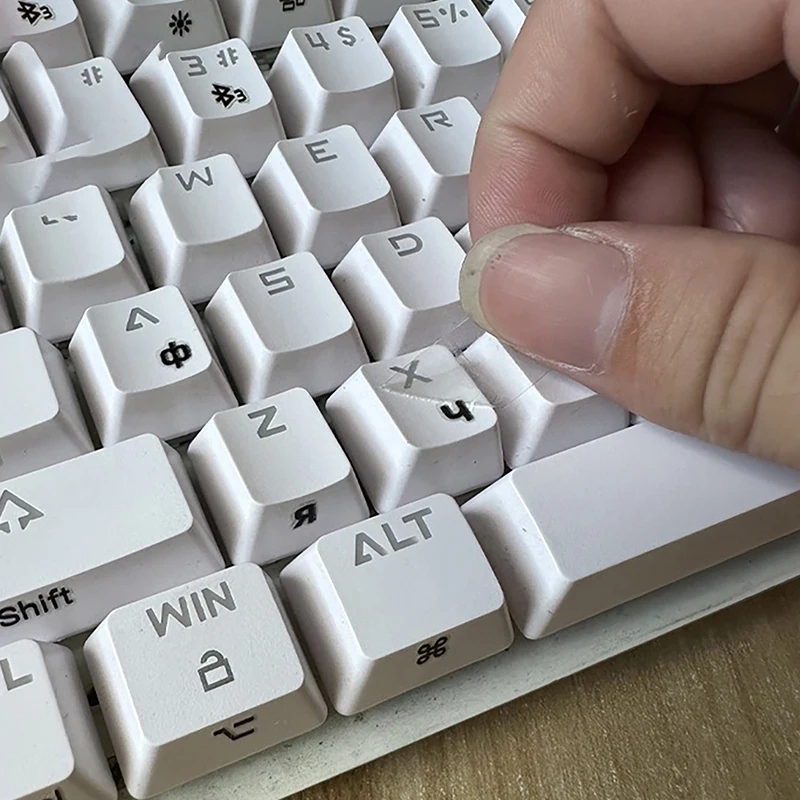 Russische Sprache – Abreißfolie, Tastaturaufkleber mit Pinzette, Schlüsselaufkleber, einzelne Filmseite, Gravuraufkleber für Desktop-Laptops