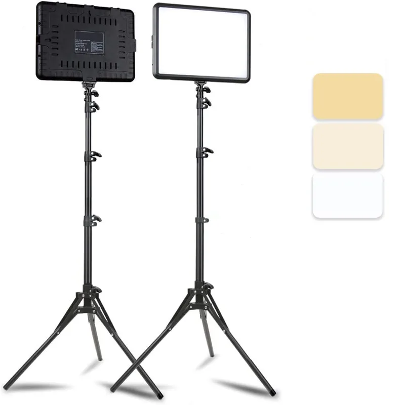 Panel de luz LED para fotografía y vídeo de 8/12 pulgadas, Kit de lámpara de estudio fotográfico para disparar transmisión en vivo Youbube con soporte para trípode