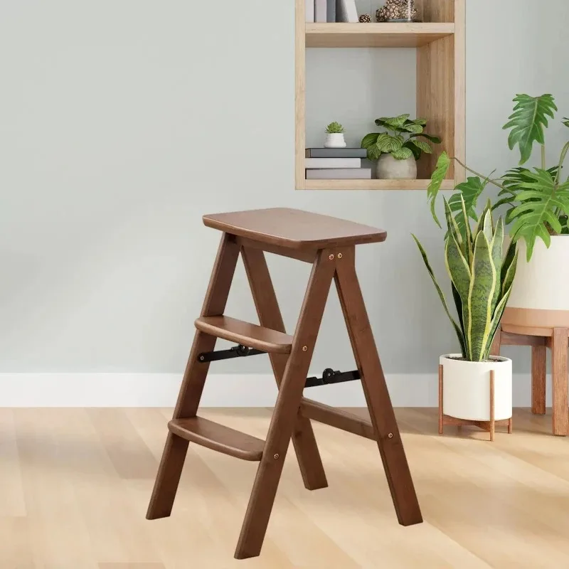 Multi Functional Folding Thick and Thick Ladder Stool Household Climbing Ladder Portable Bar Stool Climbing Safety Ladder Chair