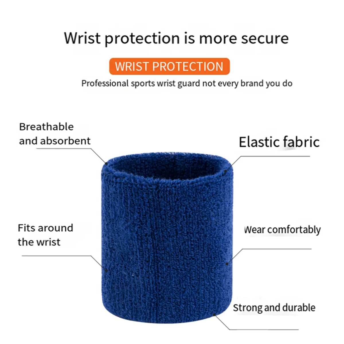 1 Pairs Wrist Sweatband Sports Wristband Sweatband Wrist Sweat Band/Brace Elastic Wristband for Men Women Tennis Yellow F