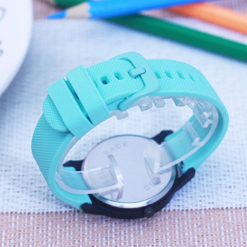 2024 novo estilo crianças meninos meninas simples 24 horas mãos luminosas esportes pulseira de silicone relógios geléia cores quartzo relógios de pulso