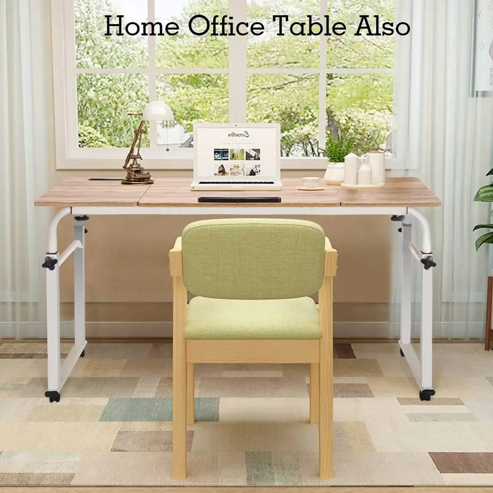 Over Bed Table with Wheels Rolling Laptop for Recliner Mobile Computer Desk Standing Workstation Laptop Cart with Heavy