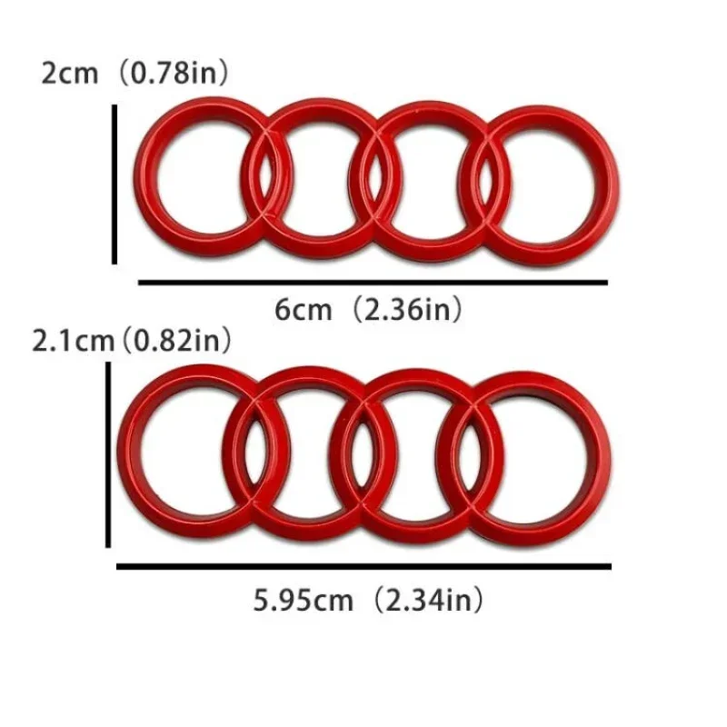 Metal Car Steering Wheel Emblem Replaced Sticker for Audi A6L A3 A4L A5 A6 A7 A8L A1 Q6 Q7 Q8 TT S5 S7 S8 RS7 RS6 Side Decals