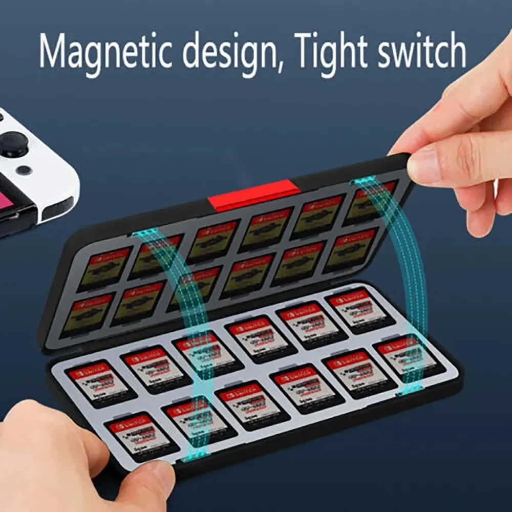 Soporte de tarjeta de interruptor para caja de almacenamiento de Chip de interruptor, funda de juego para caja de cartucho Oled de interruptor 24 en 1