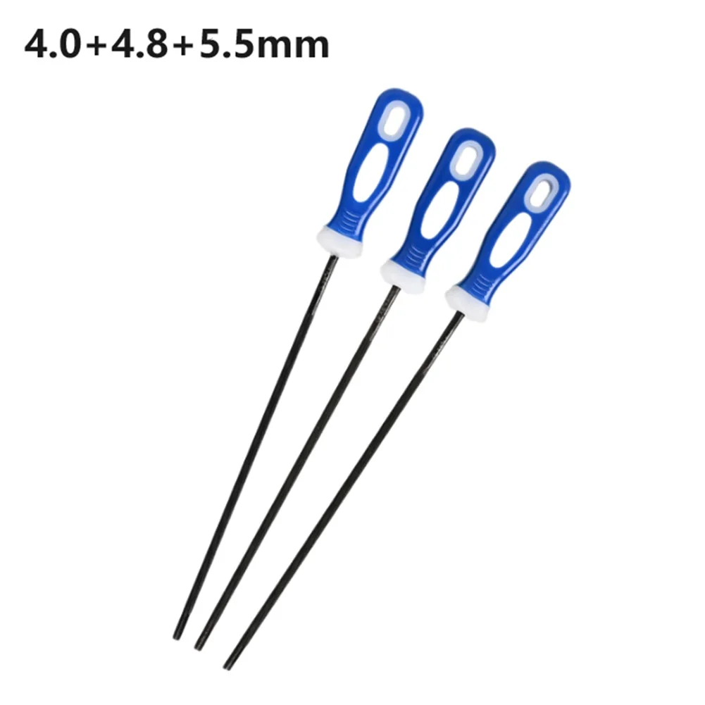 Круглые напильники для бензопилы, круглая стальная точилка для цепи, подходит для маленьких 325 и больших топливных пил 3/8, для шлифования, длина 290 мм