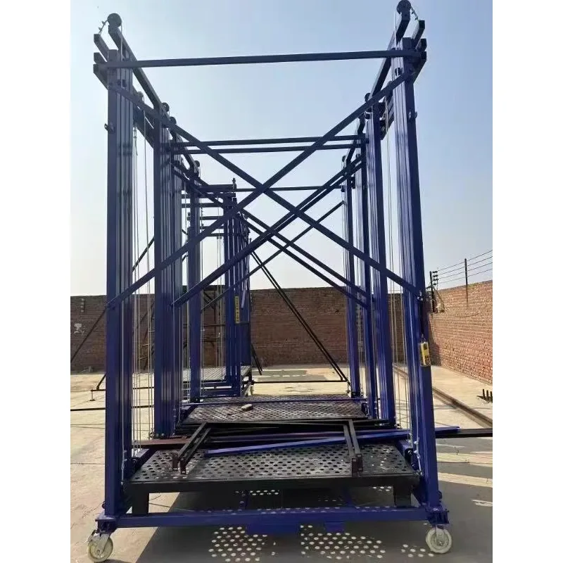 Electric Mobile Scaffolding System With Wireless Remote Control 500KG Bearing Capacity 8M Operating Height Collapsible Platform