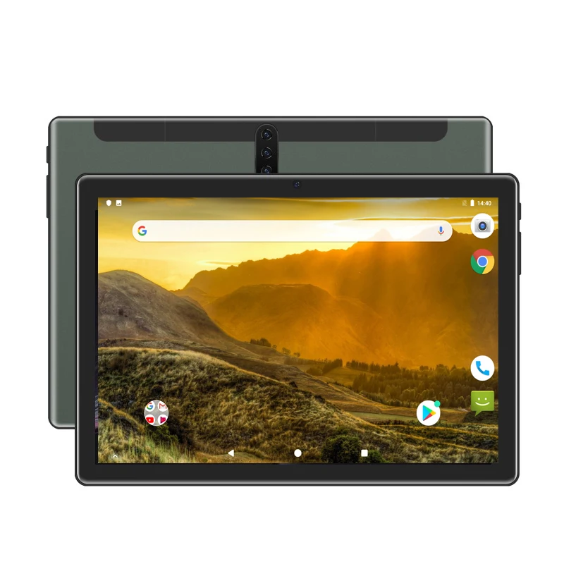 Quad-Core 10,1 ZOLL Typ-C 3G Telefon Tablet Android 9.0 2 GB Ram 32 GB Rom 1280 x 800 IPS 6000 mAh