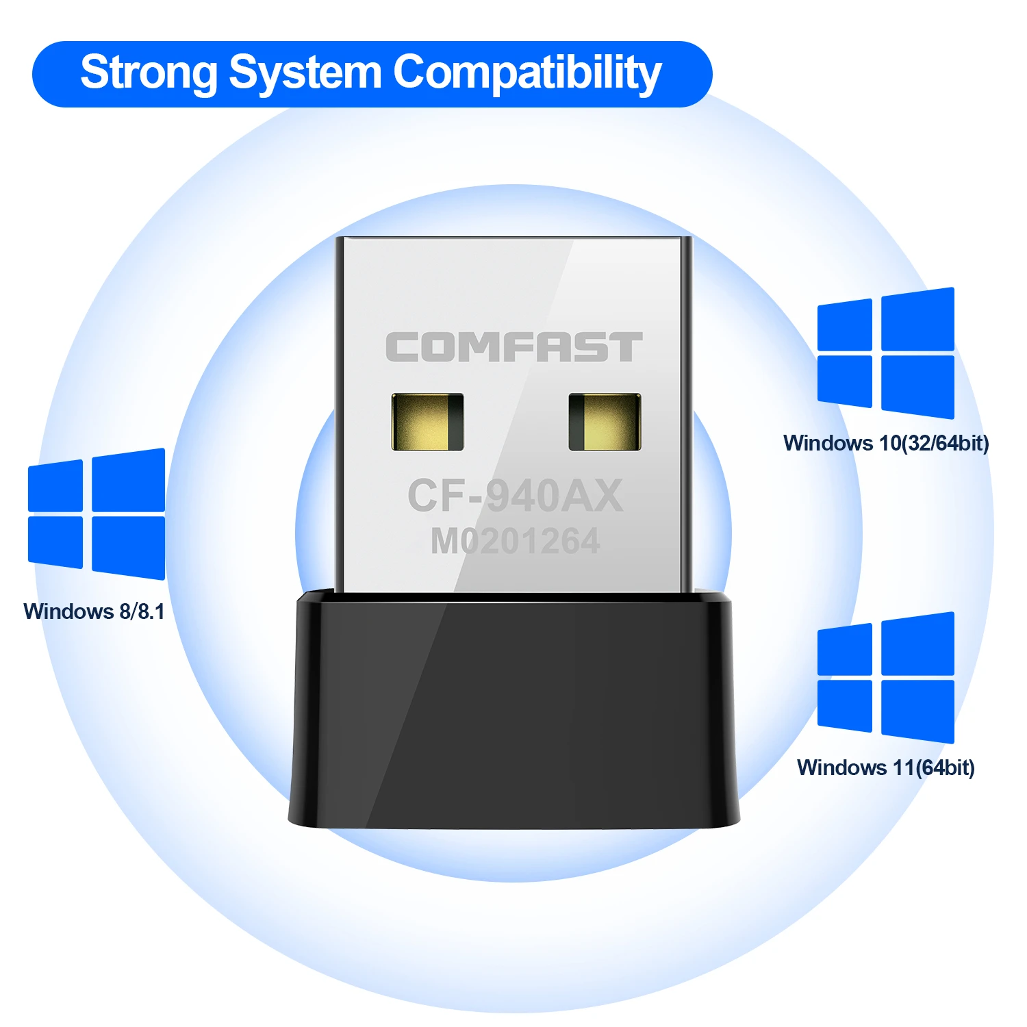 Сетевая карта COMFAST Mini USB WiFi6 Dongle 2,4 ГГц Wi-Fi Lan адаптер драйвера бесплатно 300 м 150 м приемник для ПК ноутбука Windows 7/10/11