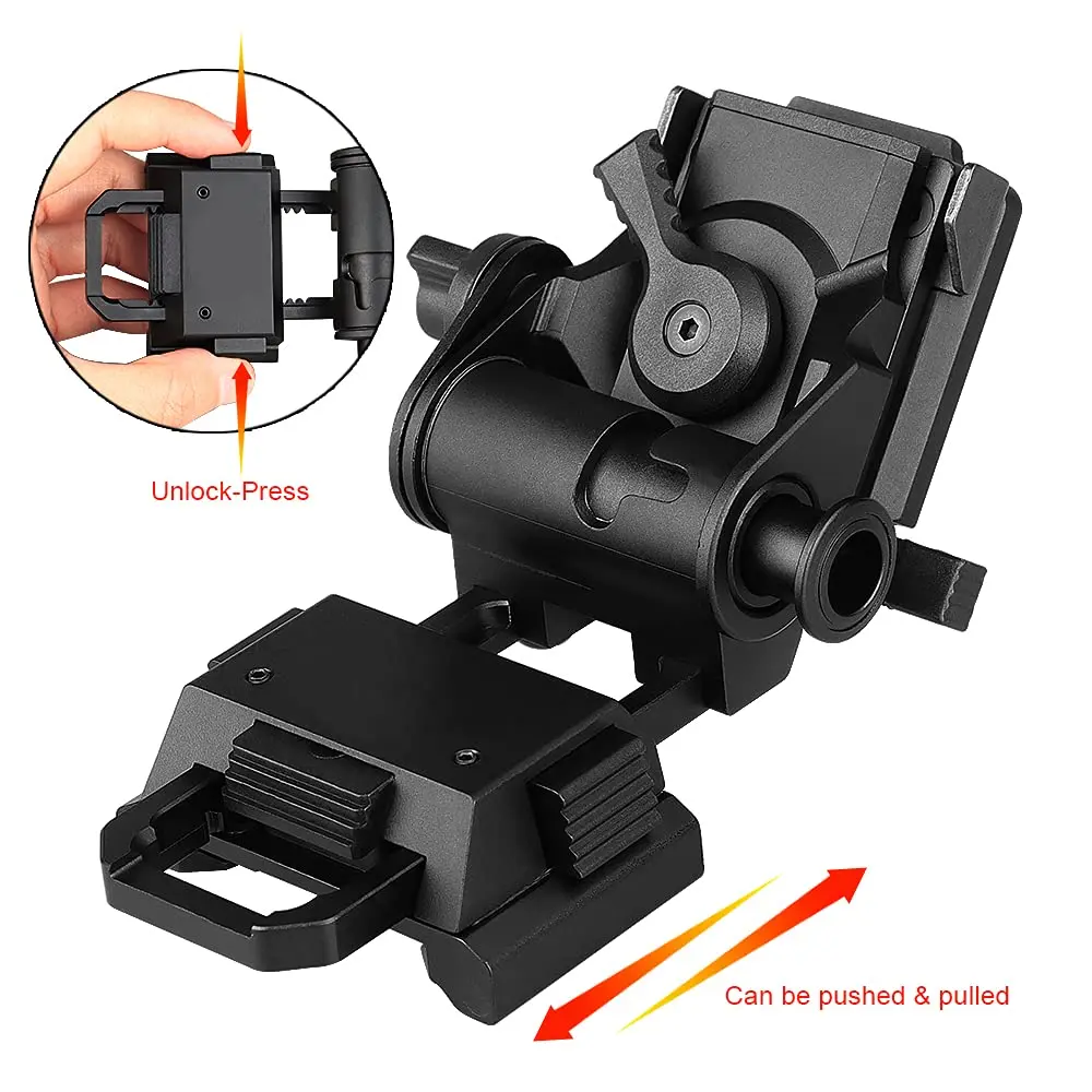 BOOIU-soporte de Metal L4G24 NVG para casco, gafas de visión nocturna, adaptadores de soporte para casco táctico para deportes al aire libre para PVS15 PVS18