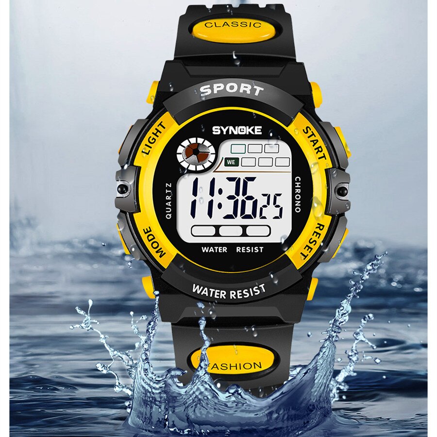 SYNOKE-reloj electrónico multifuncional para niños y estudiantes, accesorio deportivo, resistente al agua, ligero y a la moda