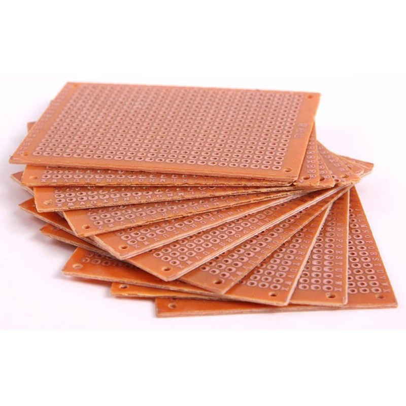 20Pcs PCB Universal Board Single Side Yellow 5x7cm PCB Board Prototype Perforated Grid Board for DIY