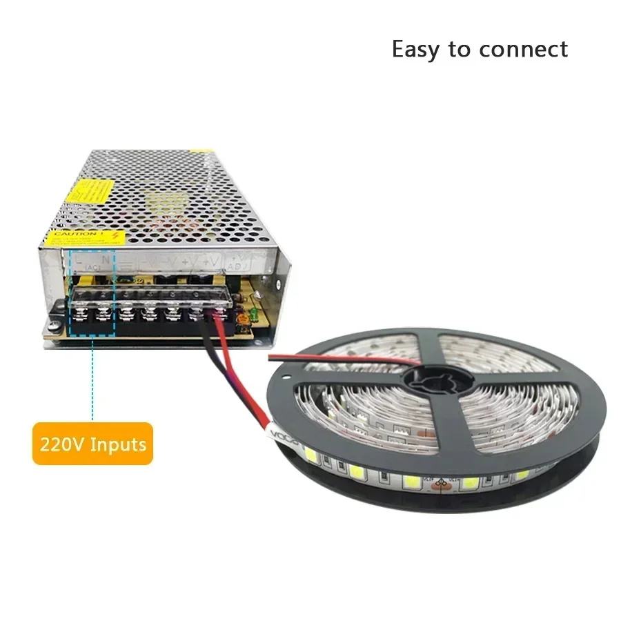 Lighting Transformers 110V 220V to DC 12V 1A 2A 5A 10A 15A 20A 25A 30A for CCTV Led Strip Switch Power Supply Adapter Source