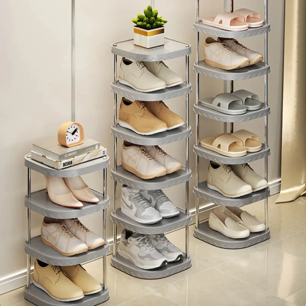 Multi-Layer Shoe Rack Simple Shoes Storage Organizer Stacking Living Room Plastic Shoes Cabinet Bedroom Space-saving Shoe Shelf