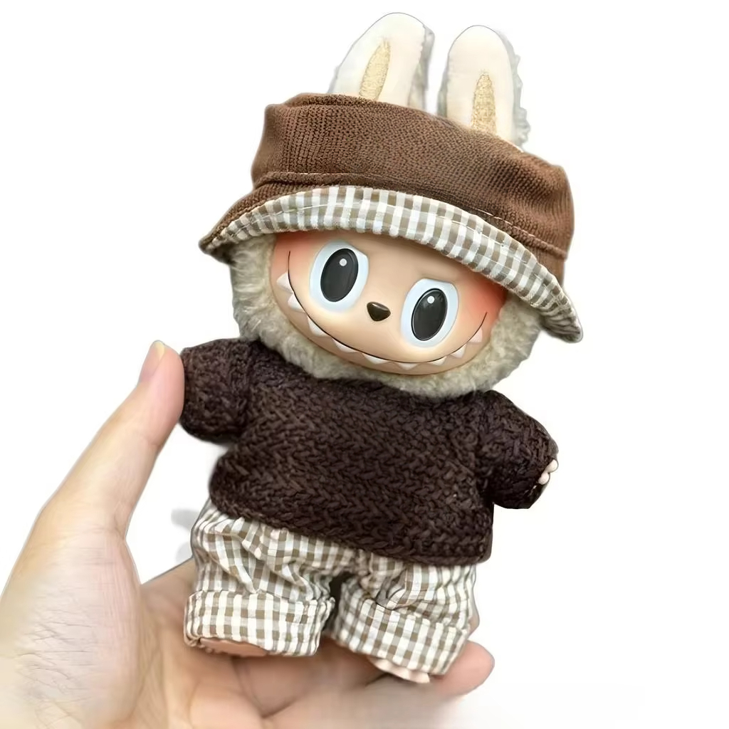 Mini ropa de muñeca de peluche, accesorios de atuendo para Corea Kpop Exo 15-17cm, conjunto de monos Labubu Idol, regalo de ropa