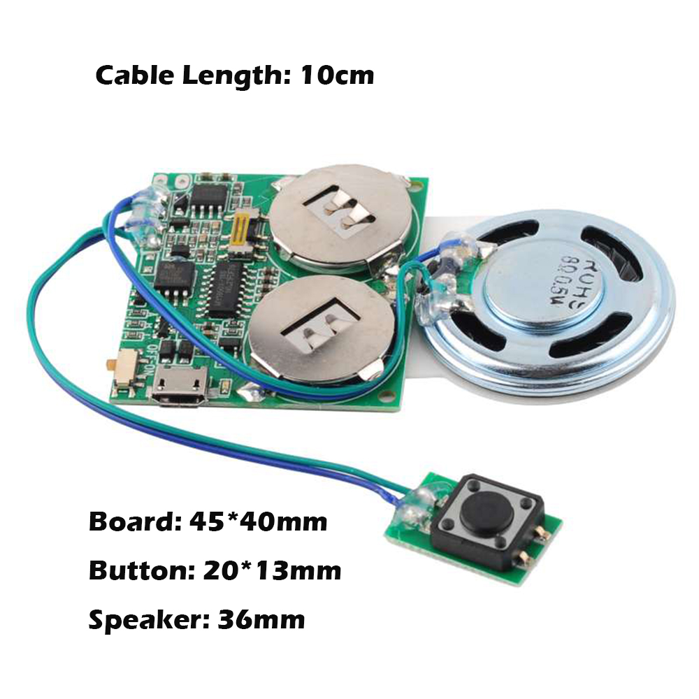4MB Sprach aufzeichnung modul Sound Record able Board nächstes Lied/Loop/Non-Loop-Wiedergabe MP3-Musik-Player-Kit für DIY-Karte kreatives Geschenk