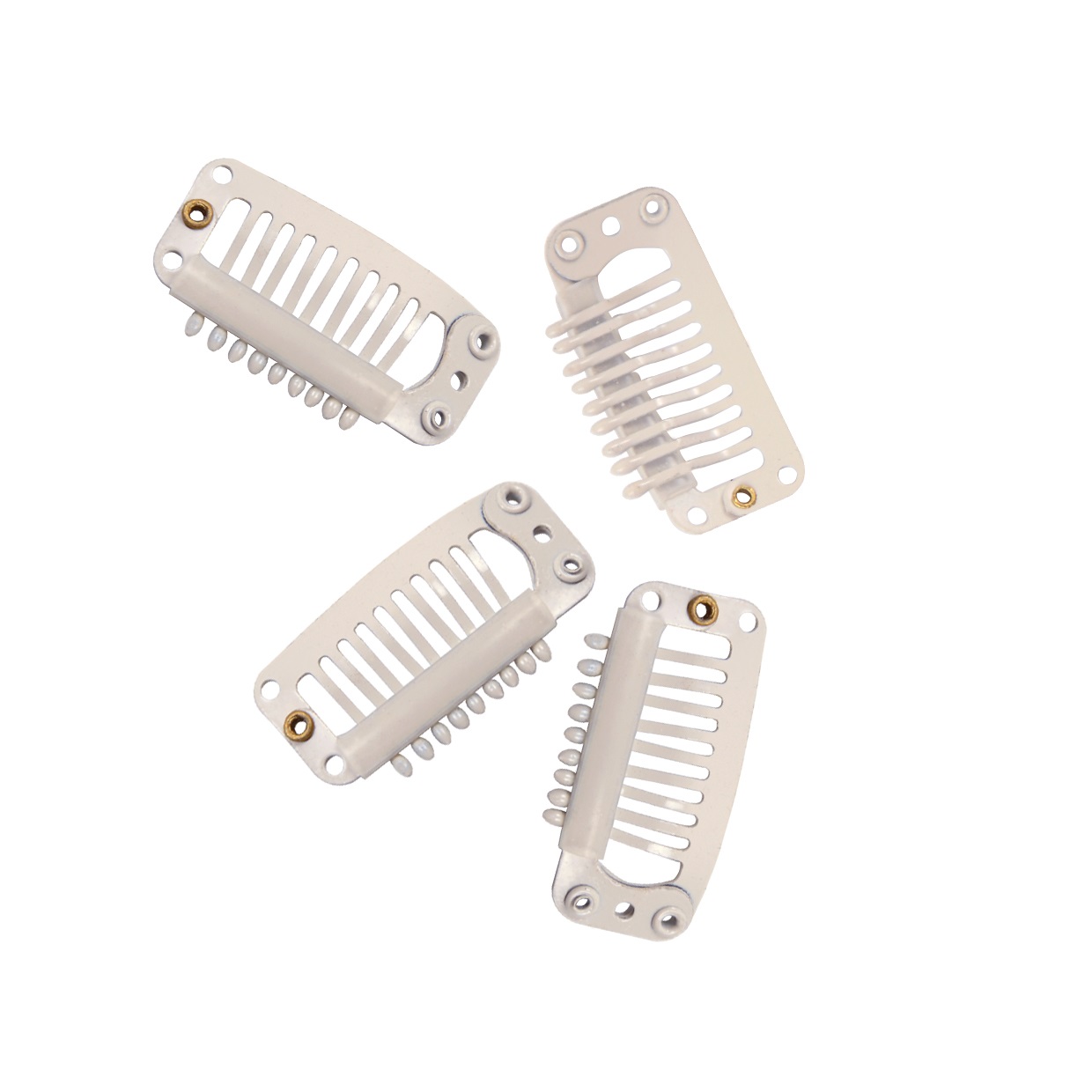 10 Uds Clips para extensiones de cabello 9 dientes peluca peine Clips Snap accesorios para extensiones de cabello herramienta 32mm